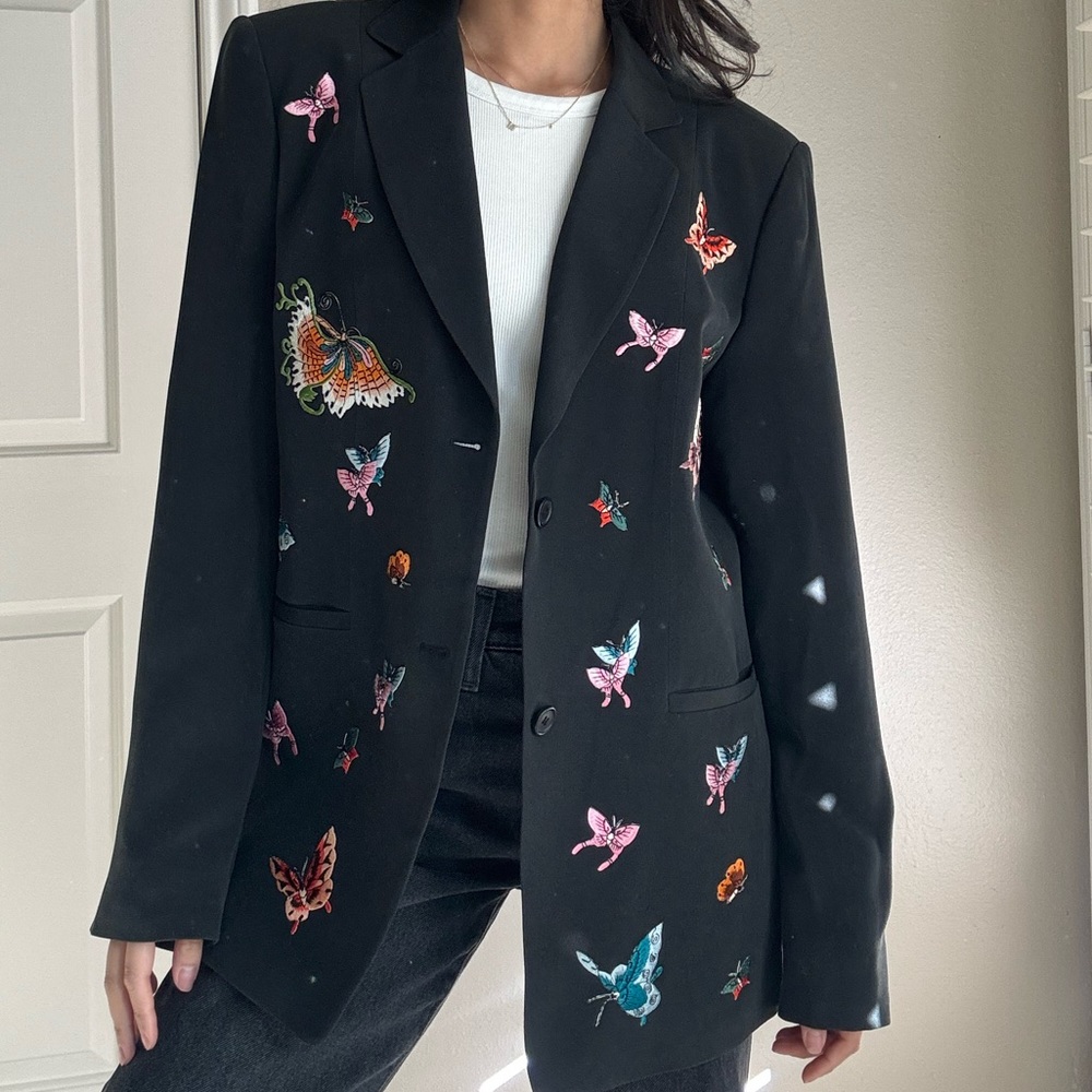Vintage Silk butterfly blazer